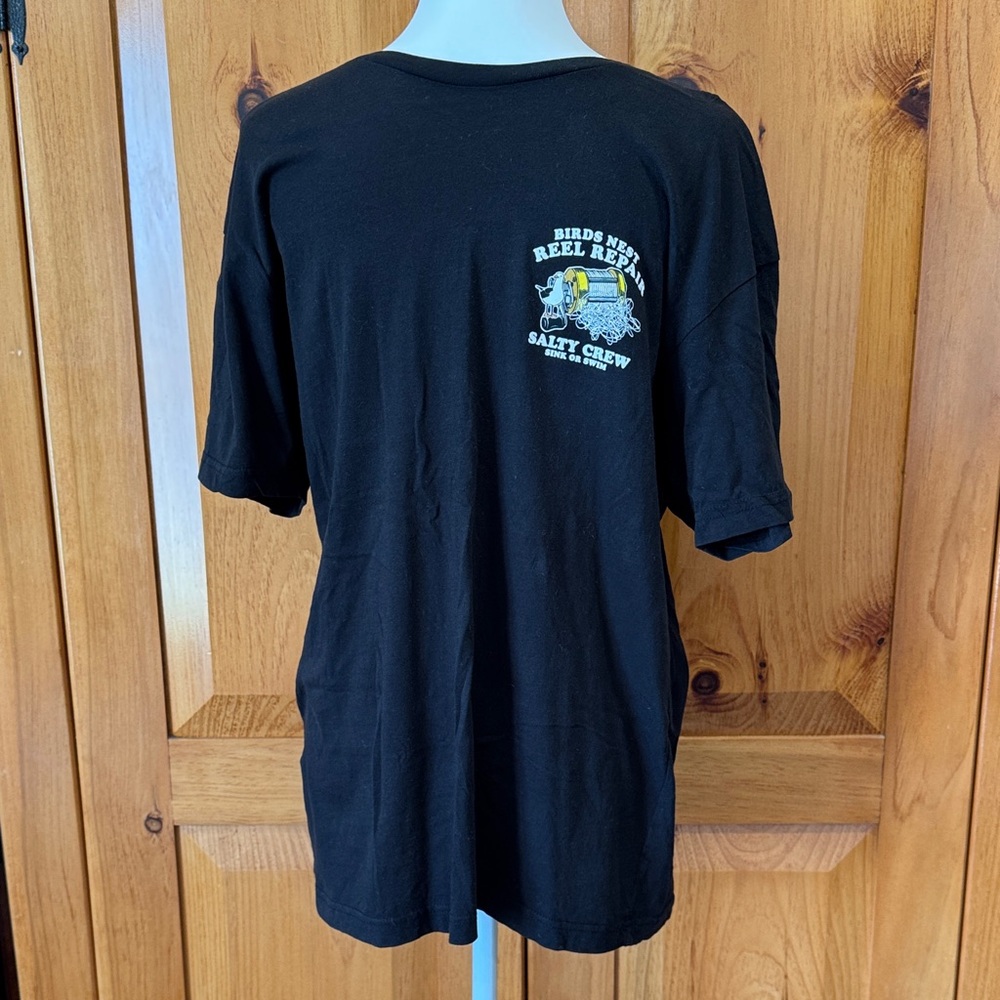 Salty Crew Black Tee with Yellow Graphic